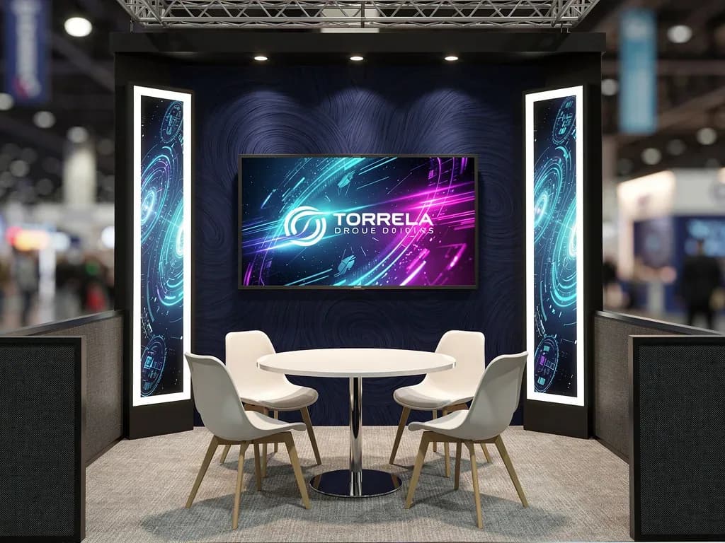 Ascend 10x10 Inline Modular Exhibit with Integrated Reception