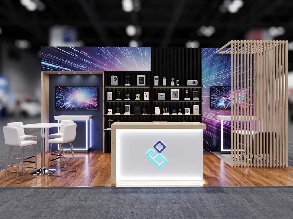 Ketch 10x30 Inline Modular Exhibit with Integrated Reception