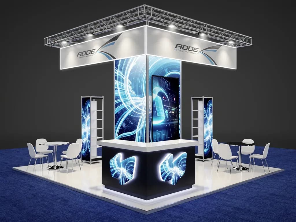 Elliquence 20x30 Island Exhibit with Integrated Brand Zones