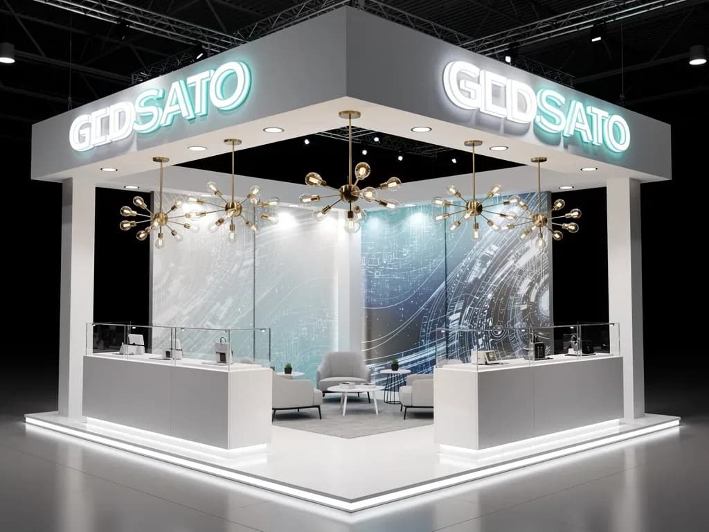 Zenith 20x40 Luxury Island Exhibit with Private Meeting Zones