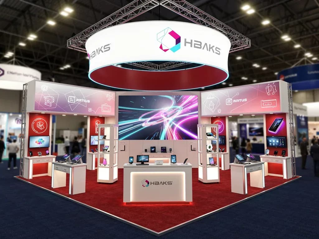 Pivo 30x40 Grand Island Exhibit with Integrated Brand Pavilions